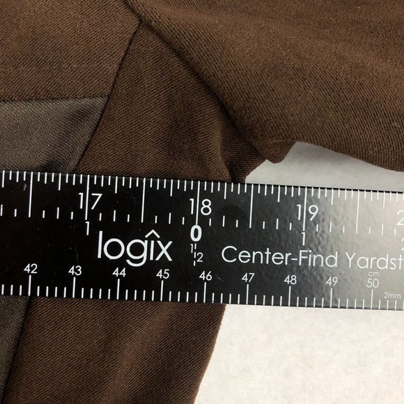 Helen Blake NWT Women's Size 6 Petite Brown Button Front Blazer Jacket - Picture 5 of 9